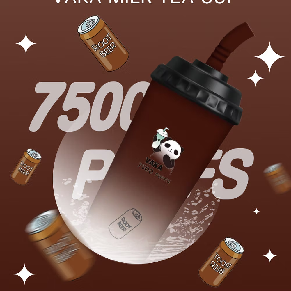 VAKA奶茶杯7500口 - 大容量設計 | 多種奶茶口味 | 便攜電子煙