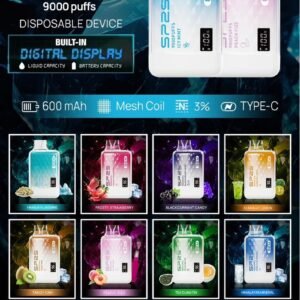 SP2S 9000口拋棄式 | 台中 電子 菸 | 長效續航 | 免充電設計 | 一次 性 電子 菸